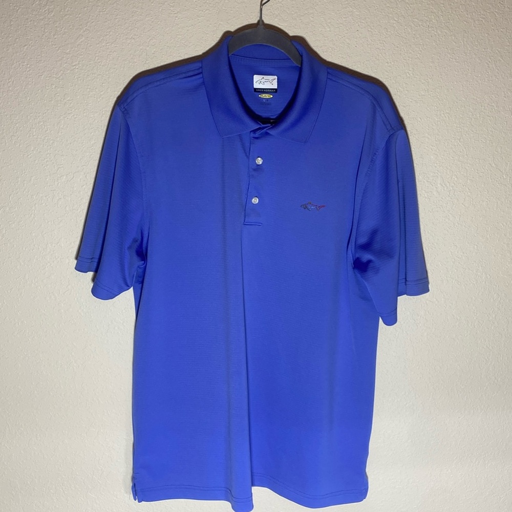 Greg Norman Men's Golf Polo, Light purple color, size large